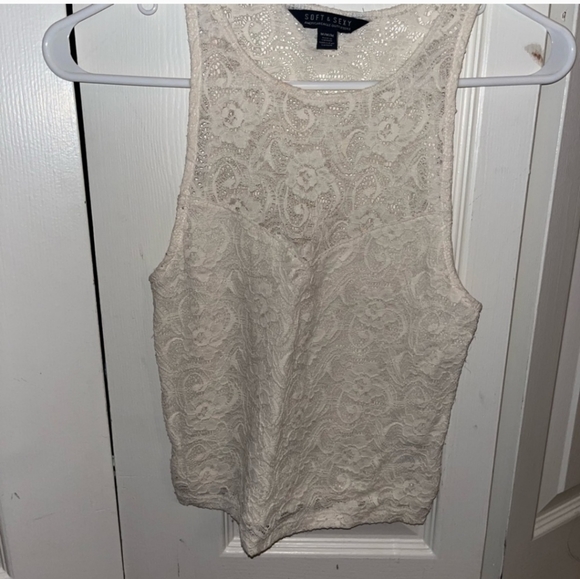 Ivory Lace American Eagle tank - Size Medium - Picture 2 of 4